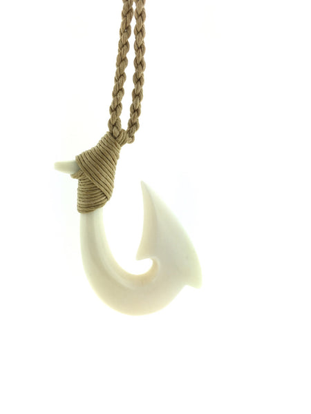Hawaiian bone hook necklace