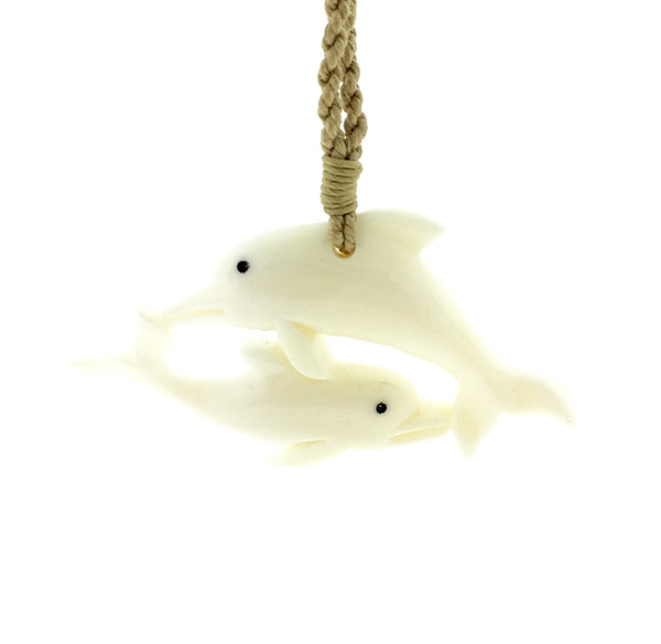 Hawaiian bone dolphin necklace