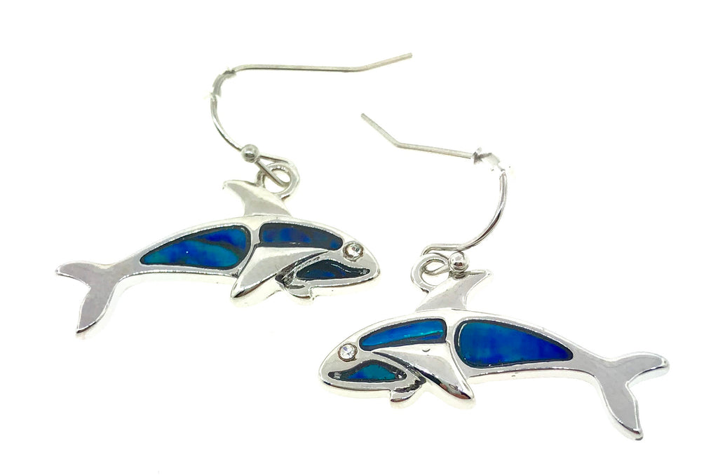 Abalone Killer Whale Earrings