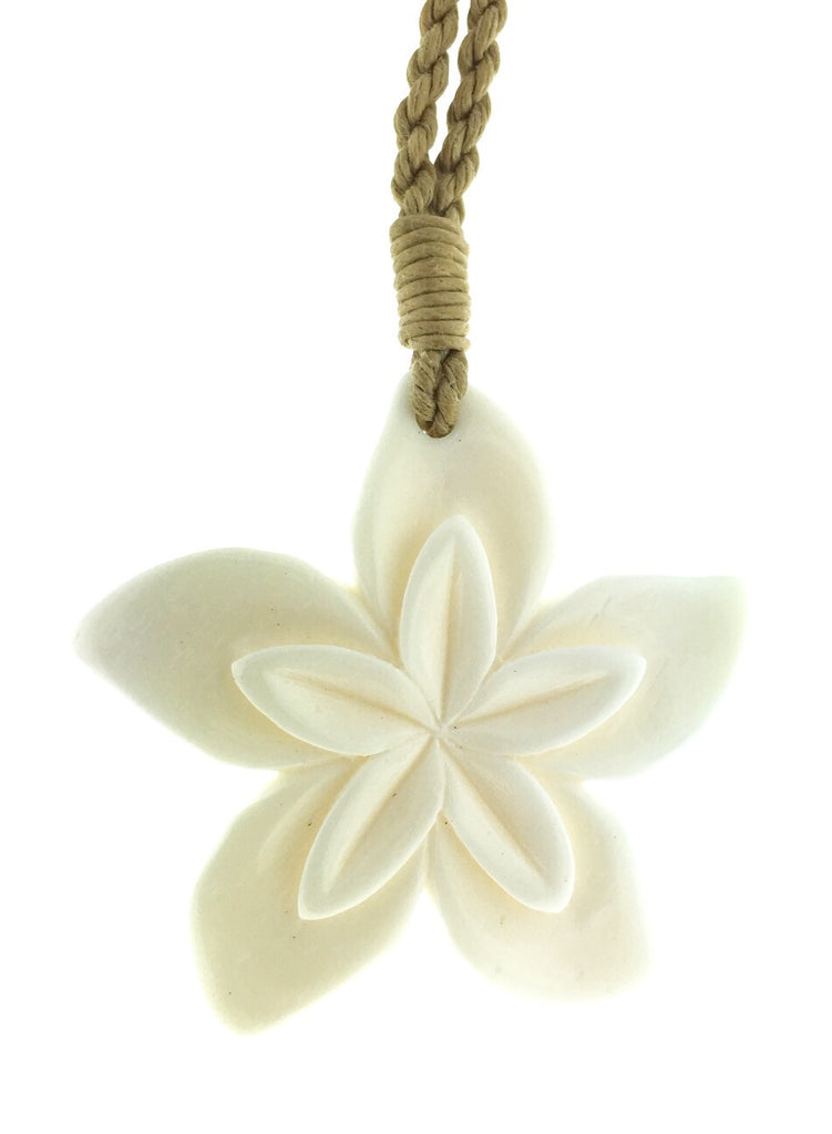 Hawaiian bone flower necklace