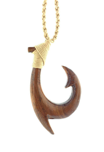 Hawaiian wood hook necklace