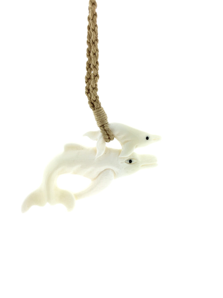 Hawaiian bone  humpback whale necklace