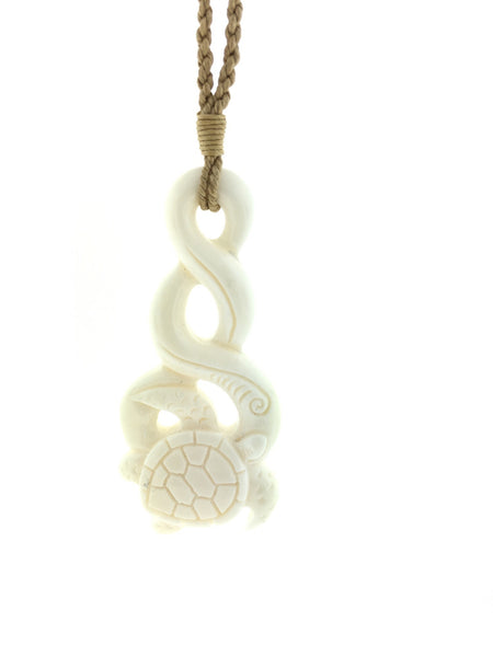 Hawaiian bone turtle necklace