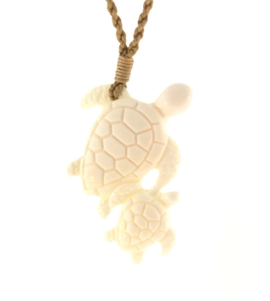 Hawaiian bone turtle necklace